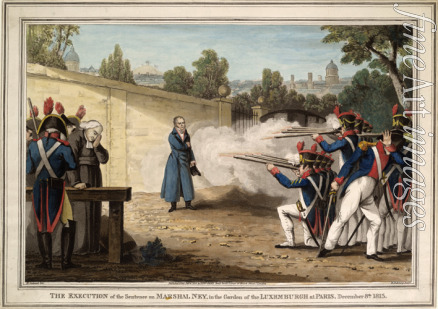 Goubaud Innocent Louis - The Execution of Marshal Michel Ney near the Luxembourg Garden on 7 December 1815