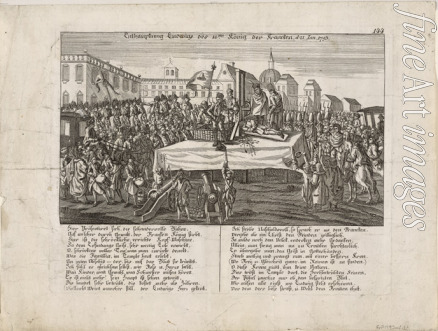 Unbekannter Künstler - Die Hinrichtung Ludwig des XVI. am 21. Januar 1793