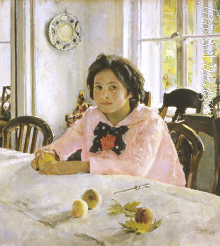 Serow Valentin Alexandrowitsch - Mädchen mit Pfirsichen (Bildnis Wera Mamontowa)