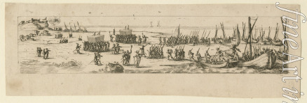 Callot Jacques - Landing of troops at the siege of La Rochelle