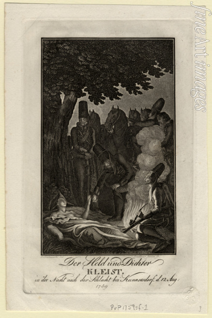 Chodowiecki Daniel Nikolaus - Dichter Ewald von Kleist in der Schlacht bei Kunersdorf am 12. August 1759