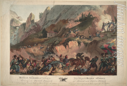 Porter Robert Carr - Russian Army Crossing the Devil's Bridge in 1799