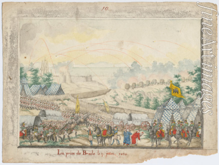 Unbekannter Künstler - Die Belagerung der Festung Brailow am 7. Juni 1828