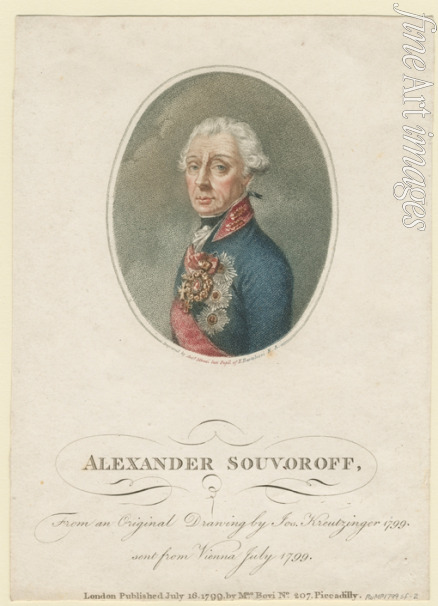 Kreutzinger Joseph - Portrait of Field Marshal Generalissimo Prince Alexander Suvorov (1729-1800)