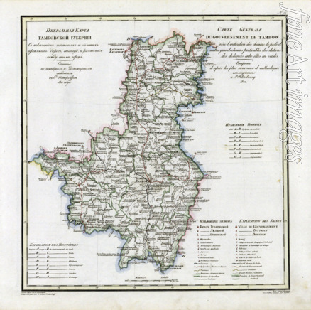 Anonymous master - Map of the Tambov Governorate