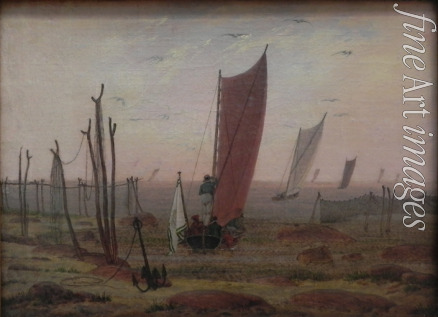 Friedrich Caspar David - Morgen (Ausfahrende Boote)