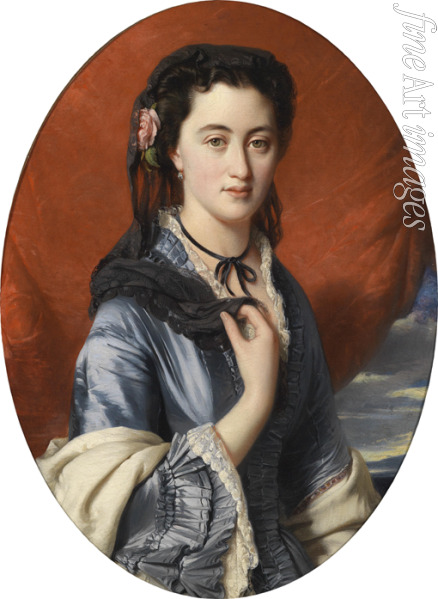 Winterhalter Franz Xavier - Porträt von Gräfin Warwara Mussina-Puschkina (1832-1885)