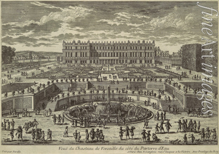 Pérelle Adam - Blick auf den Schloss Versailles, Gartenfassade
