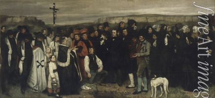 Courbet Gustave - A Burial at Ornans (A Painting of Human Figures, the History of a Burial at Ornans)