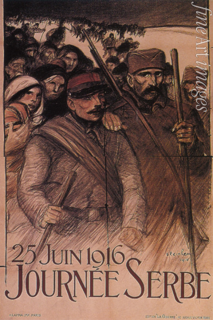 Steinlen Théophile Alexandre - Tag für Serbien, 25. Juni 1916