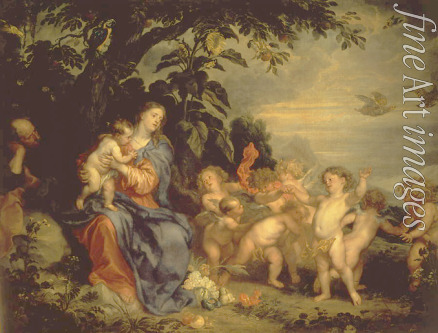 Dyck Sir Anthony van - Rest on the Flight into Egypt (Virgin with Partridges)