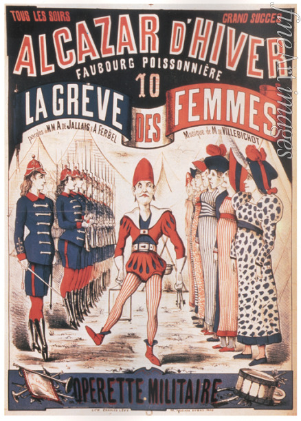 Lévy Charles - Poster for the Operetta La Grêve des femmes by A. de Villebichot