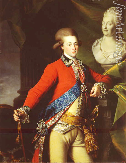 Lewizki Dmitri Grigoriewitsch - Porträt des Palastadjutanten Alexander Lanskoi, Favorit der Katharina II.