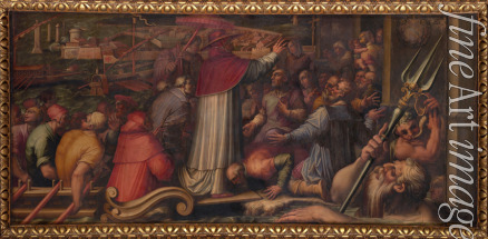 Vasari Giorgio - Ankunft des Papstes Eugen IV. in Livorno vor dem Exil in Florenz