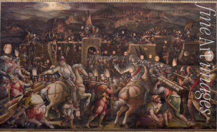 Vasari Giorgio - Sturm auf die Festung Porta Camollia in Siena