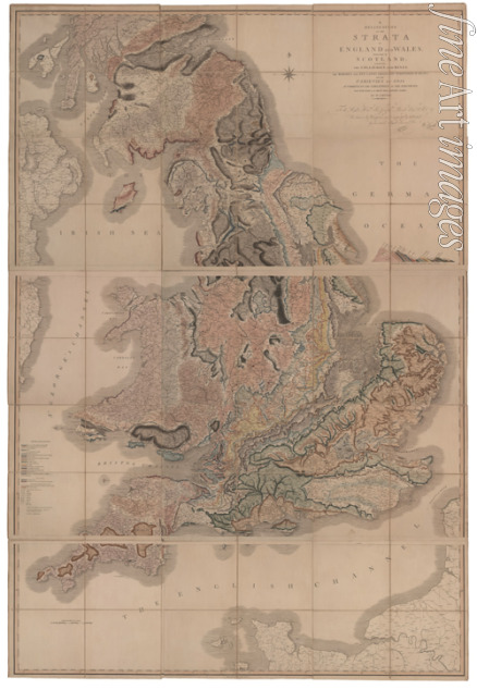 Smith William - Delineation of the Strata of England and Wales with a Part of Scotland (The first geological map of Britain)