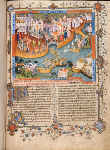 Unbekannter Künstler - Marco Polo bei seiner Abreise von Venedig im Jahre 1271 (Aus Il Milione von Marco Polo)