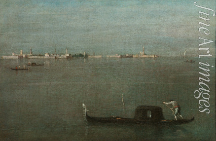 Guardi Francesco - Gondolas on the Lagoon (Grey Lagoon)