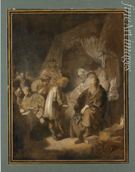 Rembrandt van Rhijn - Joseph relating his dreams to his parents and brothers