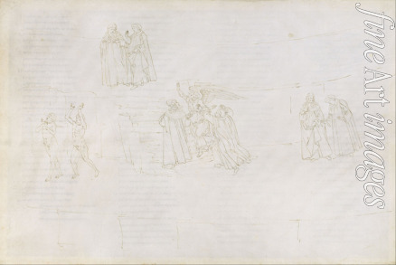 Botticelli Sandro - Illustration to the Divine Comedy by Dante Alighieri (Purgatorio 17)