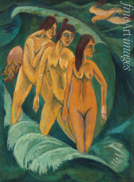 Kirchner Ernst Ludwig - Three bathers