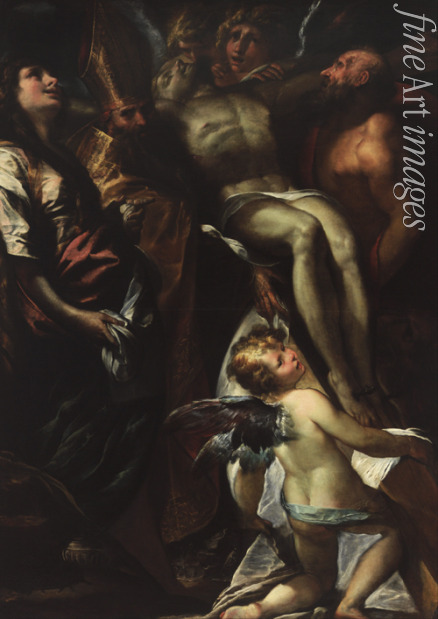 Procaccini Giulio Cesare - Die Kreuzabnahme mit Heiligen Maria Magdalena, Augustin, Hieronymus und Engeln