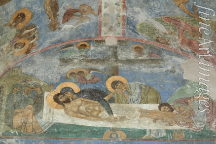 Ancient Russian frescos - The Entombment of Christ