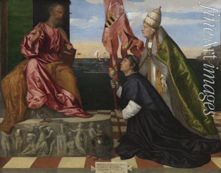 Titian - Jacopo Pesaro being presented by Pope Alexander VI to Saint Peter
