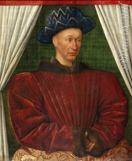 Fouquet Jean - Porträt von König Karl VII. von Frankreich