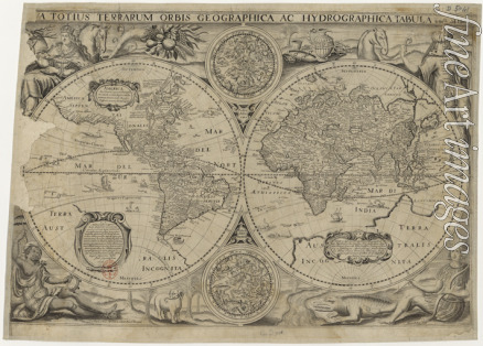 Hondius Jodocus - Nova totius terrarum orbis geographica ac hydrographica tabula (Map of the world)