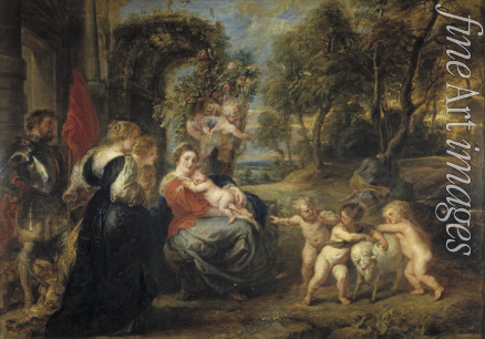 Rubens Pieter Paul - Ruhe auf der Flucht nach Ägypten, mit Heiligen