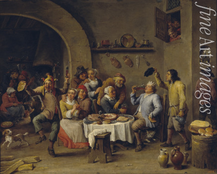 Teniers David der Jüngere - Der Bohnenkönig (Das Bohnenfest)