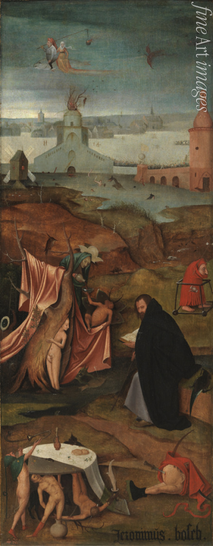 Bosch Hieronymus (Schule) - Die Versuchung des heiligen Antonius