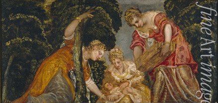 Tintoretto Jacopo - Die Auffindung des Mosesknaben