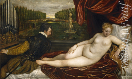 Titian - Venus, an Organist and a Little Dog