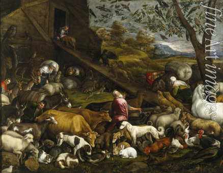 Bassano Jacopo il vecchio - The Animals Board Noah's Ark