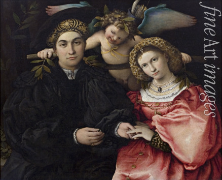 Lotto Lorenzo - Porträt des Messer Marsilio Cassotti und seiner Braut Faustina