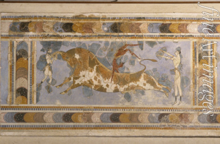 Kultur der Bronzezeit - Stiersprung (aus dem Königspalast, Knossos)