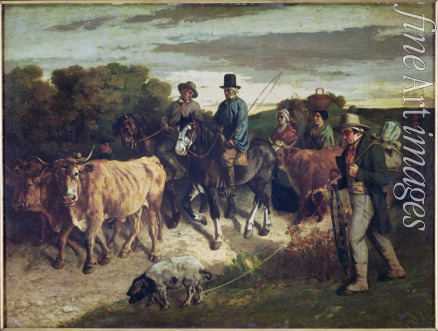 Courbet Gustave - Bauern von Flagey bei der Rückkehr vom Markt