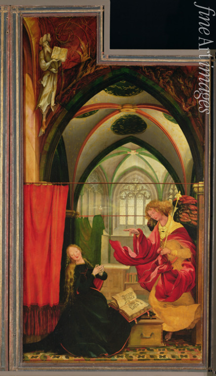 Grünewald Matthias - The Isenheim Altarpiece. Left wing: Annunciation