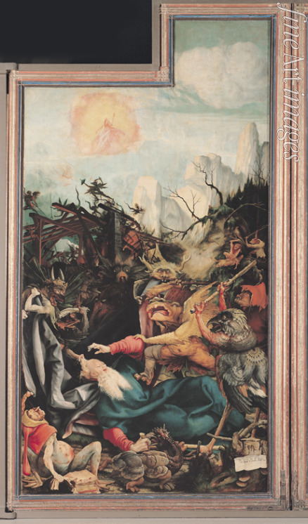 Grünewald Matthias - The Isenheim Altarpiece. Right wing: The Temptation of Saint Anthony