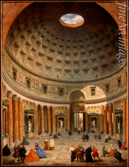 Pannini (Panini) Giovanni Paolo - Interior of the Pantheon, Rome