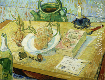 Gogh Vincent van - Still Life with a drawing board, pipe, onions and sealing wax