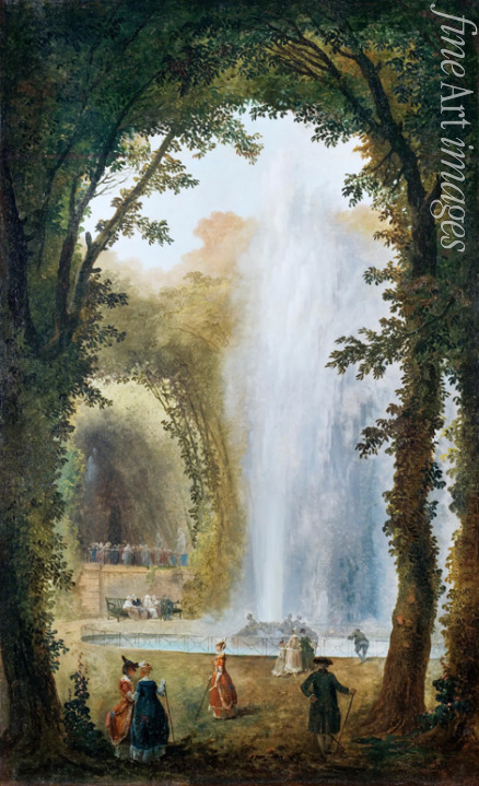 Robert Hubert - The fountain in the Grove of the muses at the Chateau de Marly