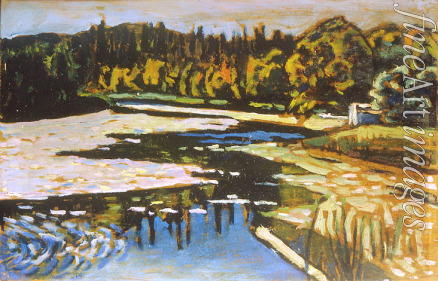 Kandinsky Wassily Wassiljewitsch - Fluss im Herbst