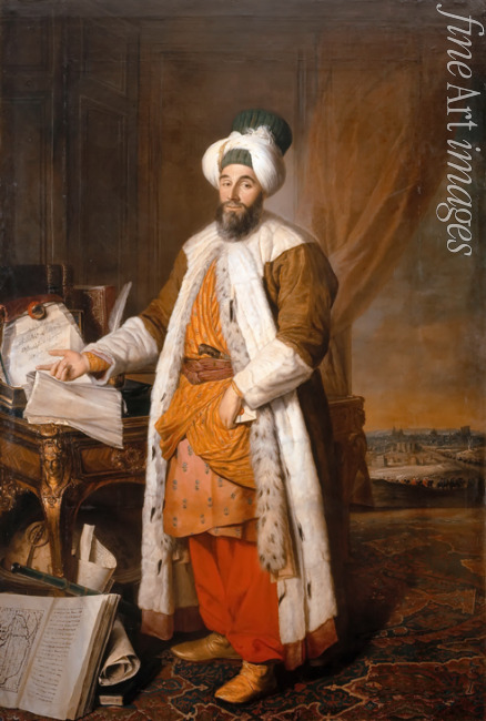Aved Jacques-Andrè Joseph - Portrait of Mehemet Said Pacha, Bey of Rumelia, special ambassador of the ottoman Sultan Mahmoud I in Versailles