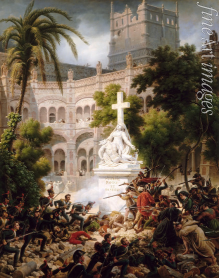 Lejeune Louis-François Baron - Assault of the monastery of of Santa Engracia, February 8, 1809