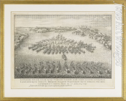 Larmessin Nicolas IV de - The naval Battle of Gangut on July 27, 1714