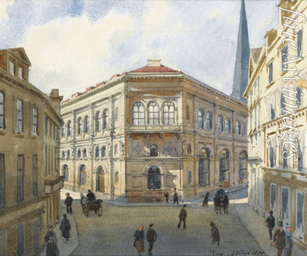 Benois Albert Nikolajewitsch - Blick auf die Börse in Riga