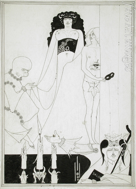 Beardsley Aubrey - Enter Herodias. Illustration for Salome by Oscar Wilde